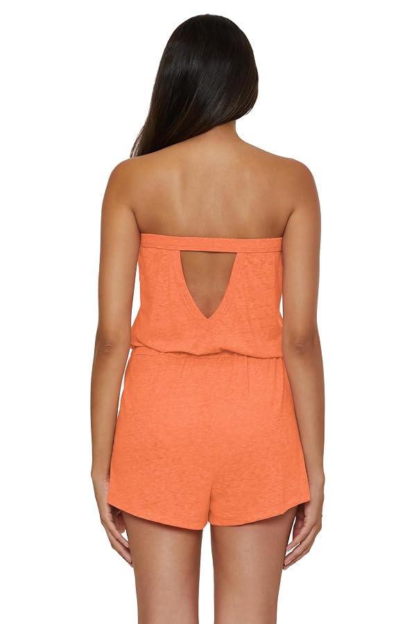 BECCA Beach Date - Women's Romper, Casual, Pull On, Beach Cover Ups for Women, Coral Rose, Small by BECCA - Image 3