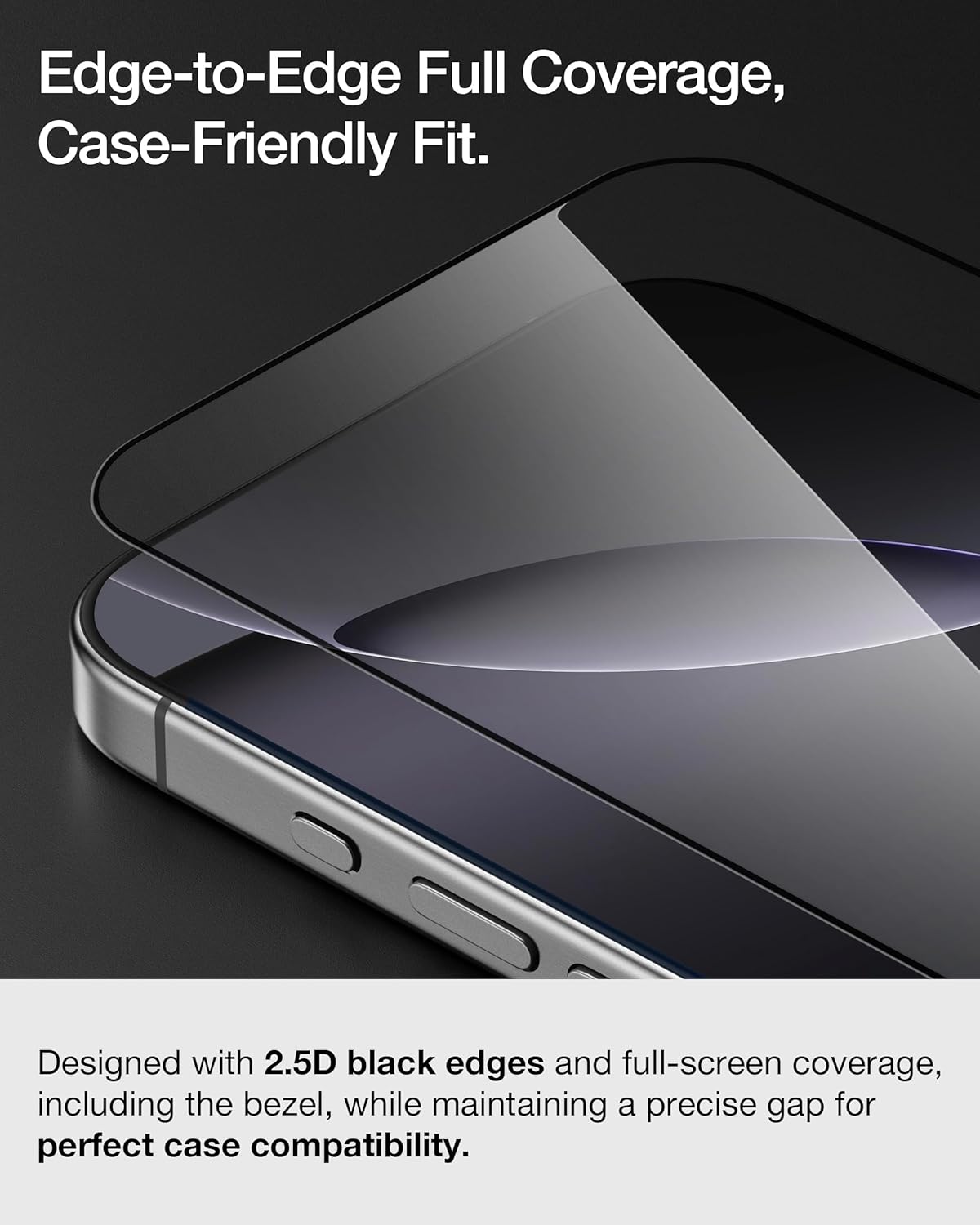 UARMOR Screen Protector for [iPhone 17 Pro Max] Red Light Converter, Anti-Blue Light, [3X Impact Resistance] 9H Tempered Glass with Easy Installation Kit, Full Edge Coverage Fit, [2 Pack]