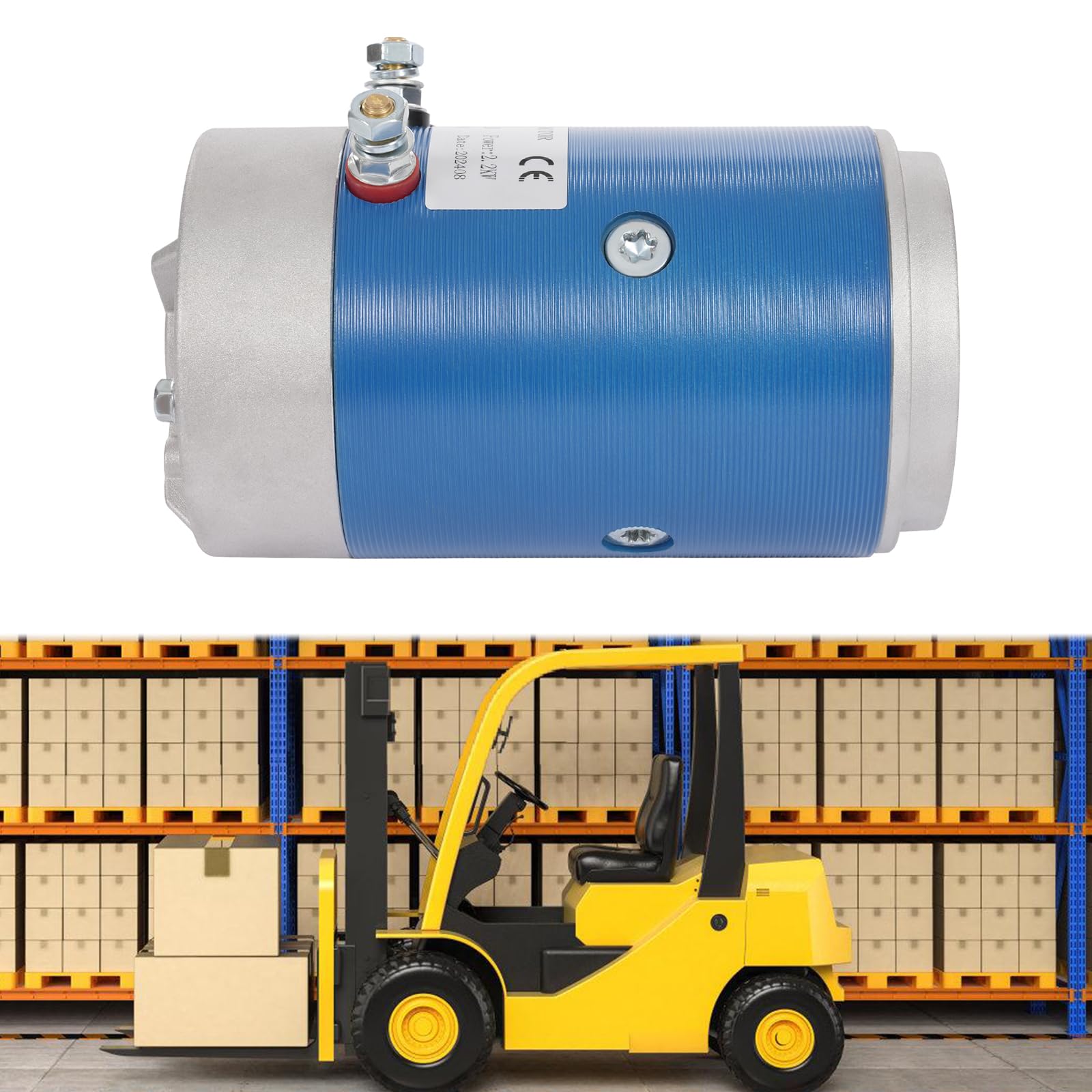 Silnik 2,2 kW DC12 o wysokiej wydajności, 2350 obr./min, moment obrotowy 6 Nm, 20 A, do modyfikacji samochodu, wózków widłowych, agregatów hydraulicznych (12 V)