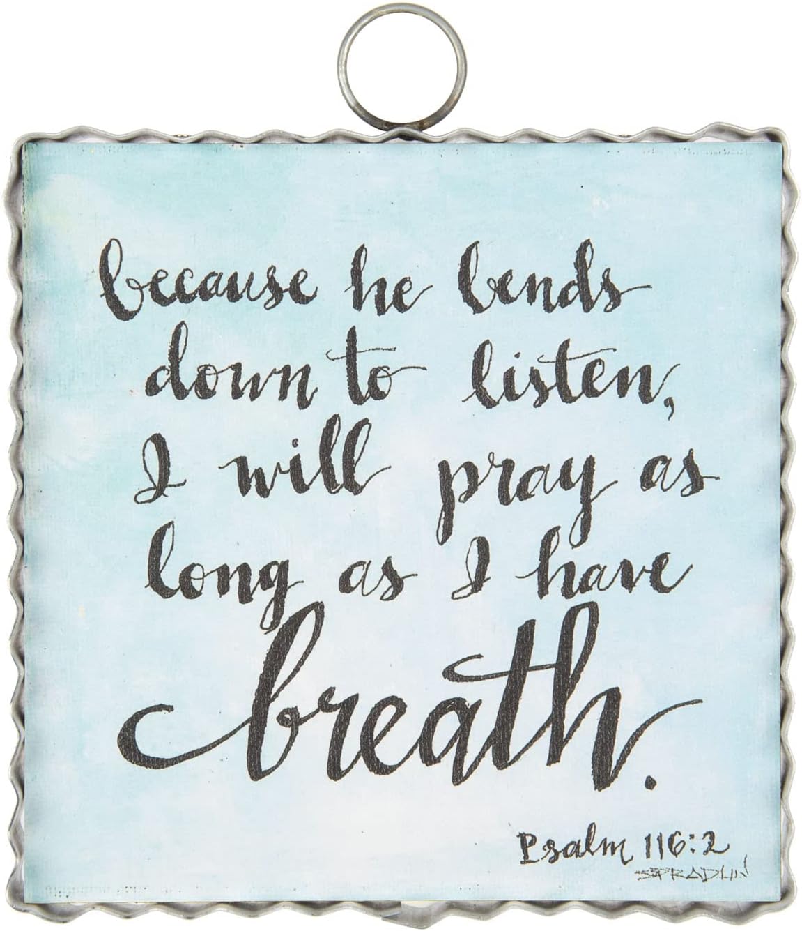 The Round Top Collection - Mini Gallery Psalm 116:2 - Metal & Wood