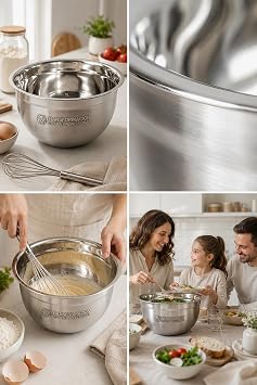 Transformacion Inox Ölçekli Derin Kase - 28 Cm 4 Litre Karıştırma Kabı Profesyonel 304 Paslanmaz Çelik 721844