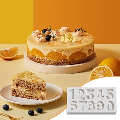 Miniatura 4 de Moldes de silicona para fondant número 3D 0-9, moldes para hornear chocolate para bricolaje, arcilla polimérica, molde de números para cupcakes,