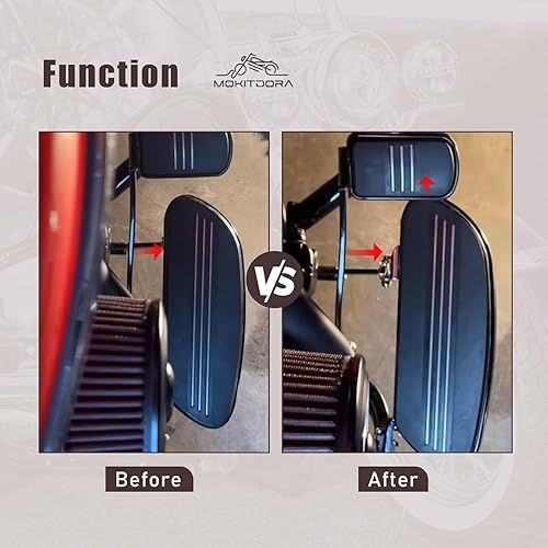 Miniatura 3 de MoKitDora Soporte de extensión de componente de control de pie de reubicación para el suelo del conductor para modelos Touring Electra Street Road