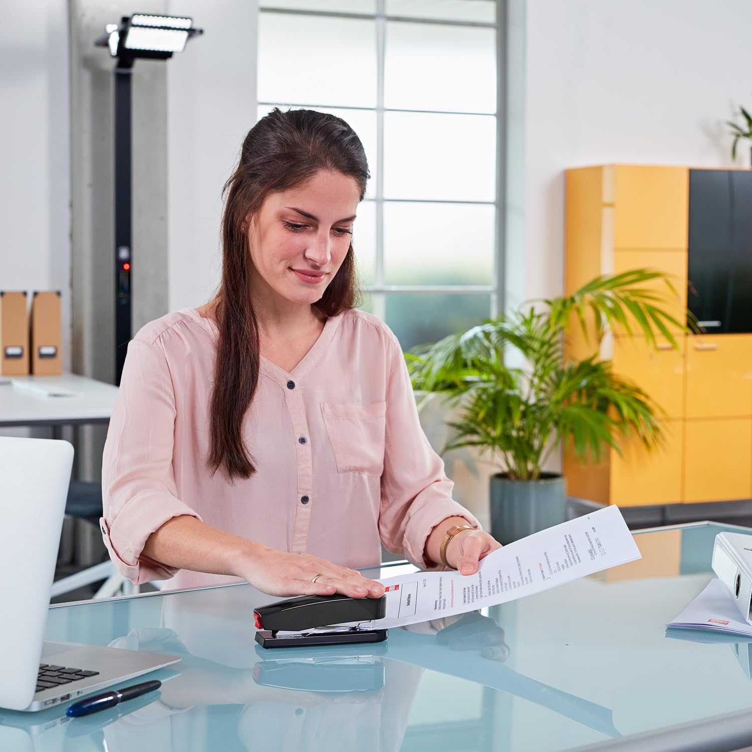 Novus B4 Compact Executive Stapler, 40 Sheet Capacity, German Engineered, Staple|Pin|Tack, Steel Drive, 25 Year Warranty, Black (020-1267)