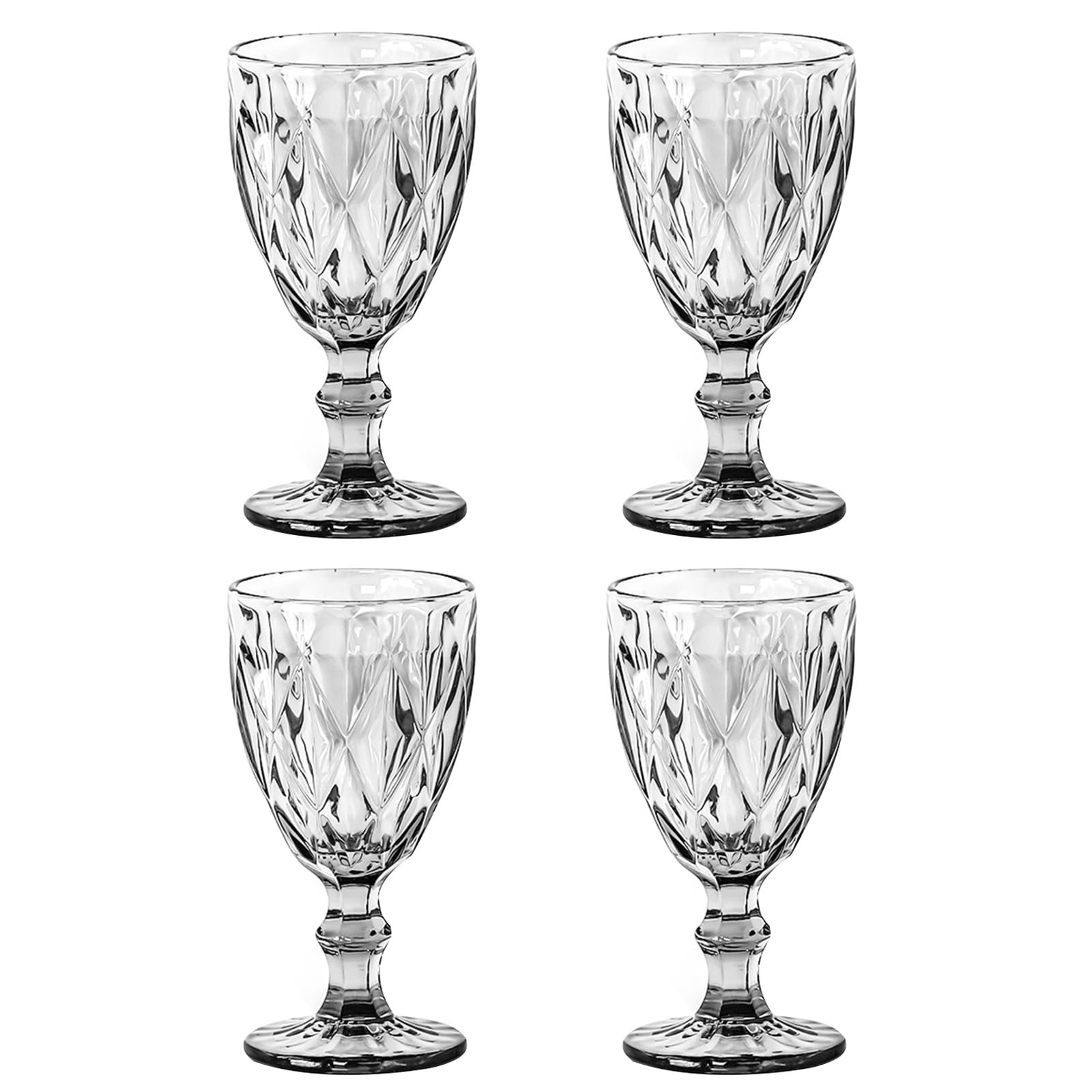 Buxuaaaa Of 4 Colored Glass Champagne Goblets for Weddings and Banquets Beverage Glassware Elegant Juices Drinking Cups Drinking Glasses