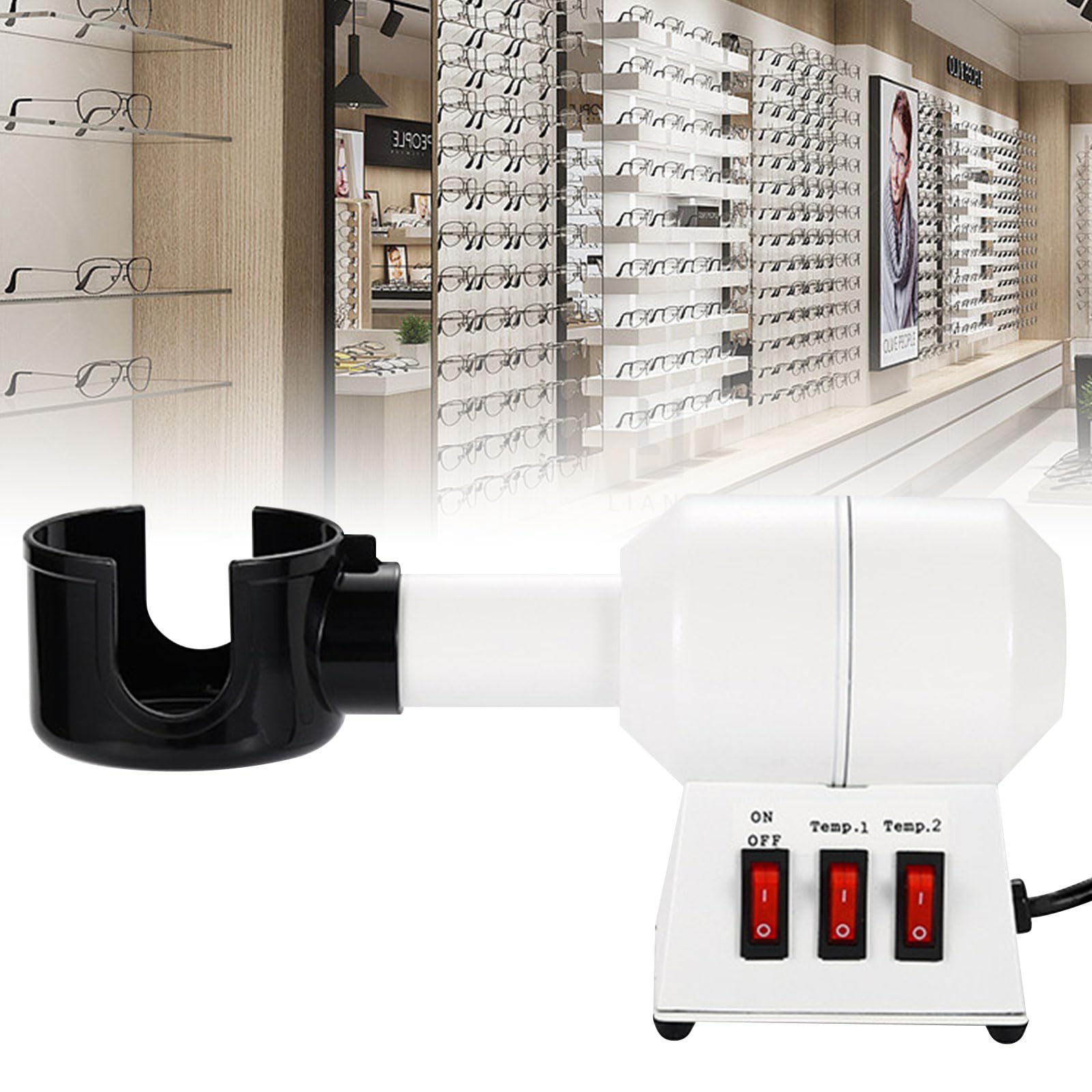 Réchauffeur de monture de lunettes optique à air chaud avec réglage de température
