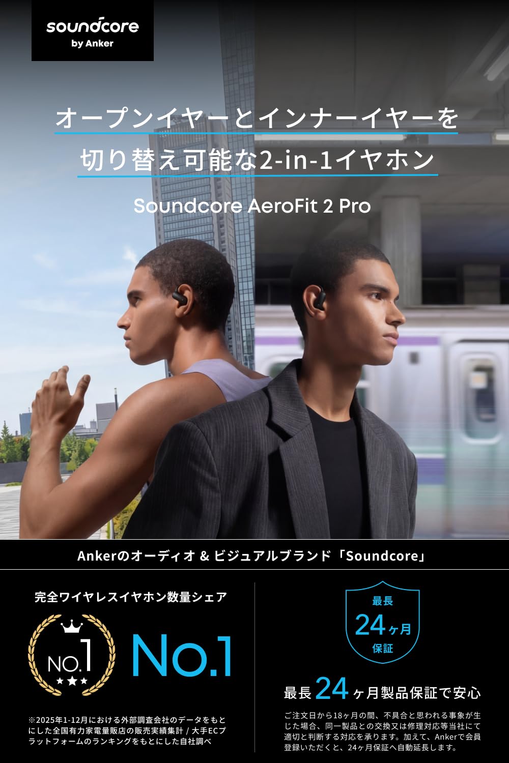 Amazon.co.jp: Anker Soundcore AeroFit 2 Pro ディープブルー