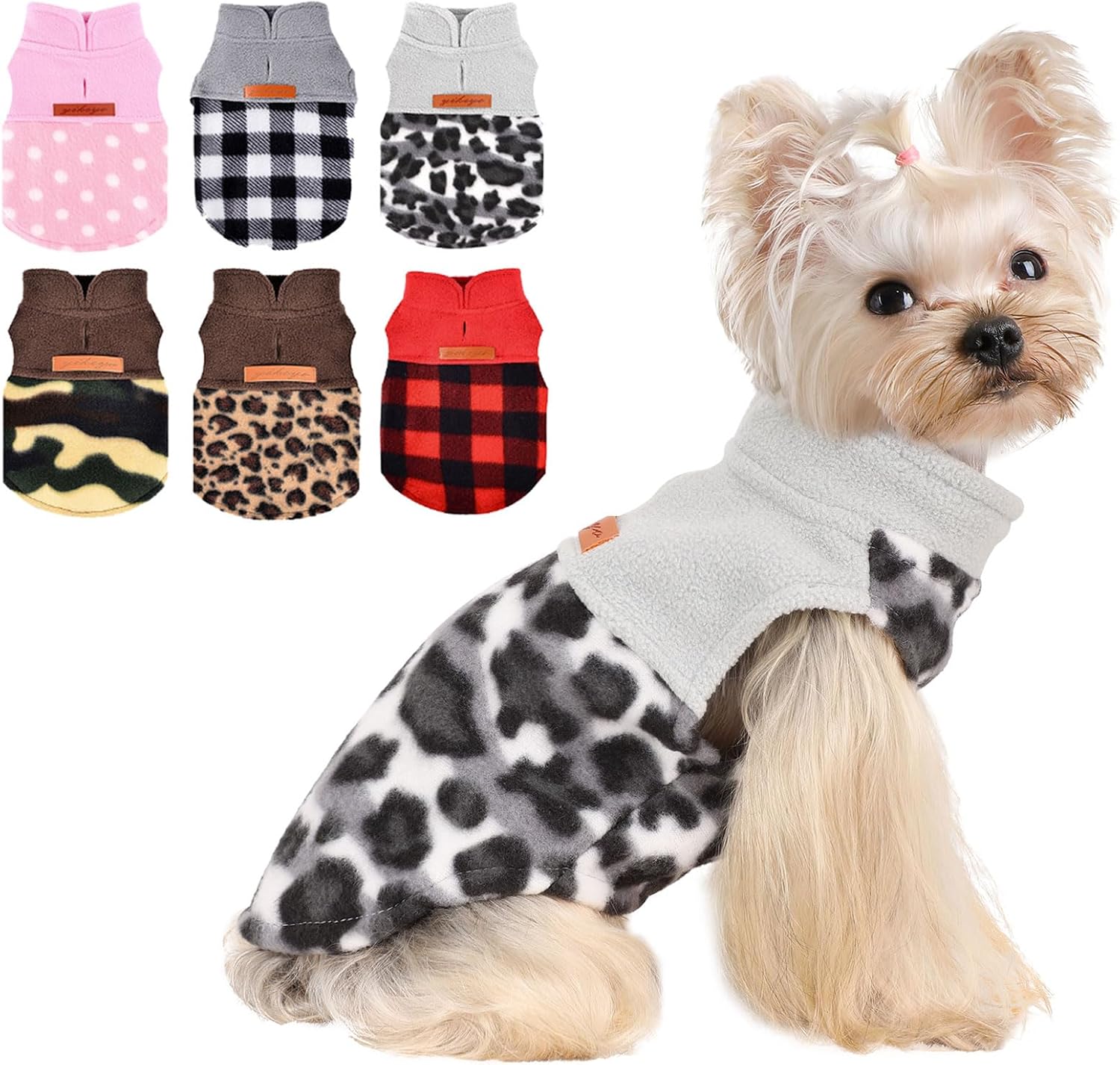 Dog Sweaters for Small Dogs Boy Girl, Plaid Dog Sweater