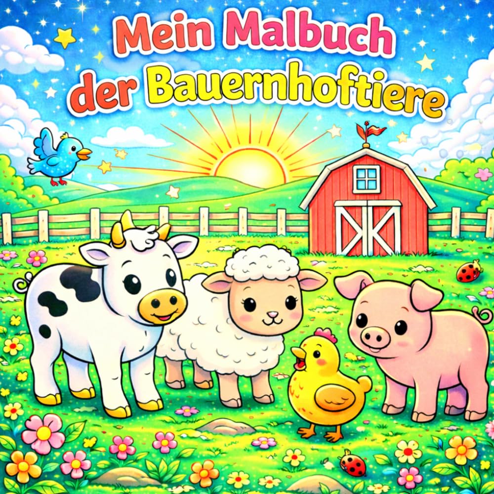 Mein Malbuch der Bauernhoftiere