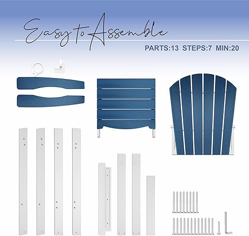 Miniatura 8 de Sillas altas Adirondack, taburetes de bar Adirondack, para patio, jardín, piscina, hoguera, balcón, taburetes de bar al aire libre, taburetes de bar