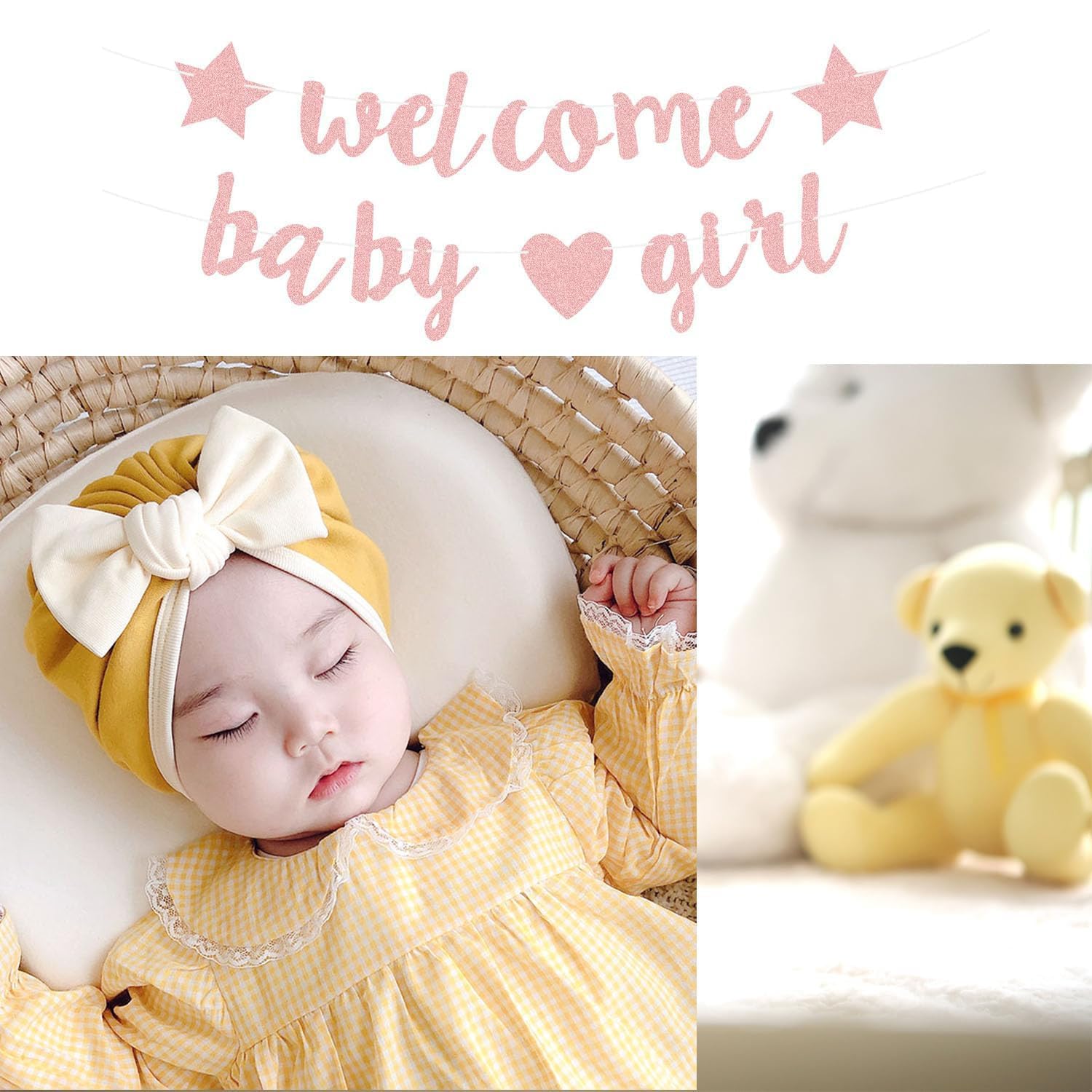 Welcome Baby Girl Banner - Image 3