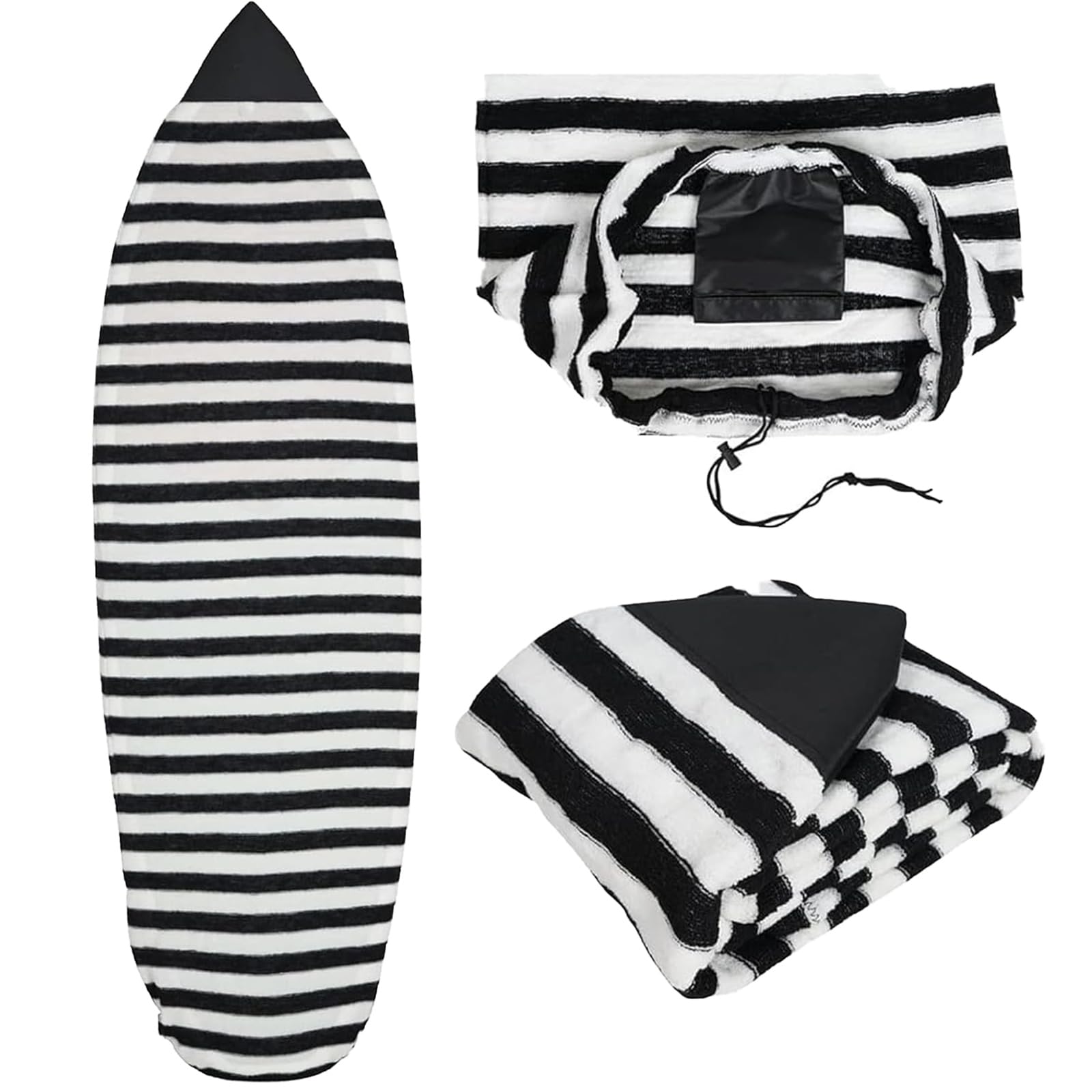 THE WHITE SHOP Surfboard Sock Cover, Light Protective Bag for Your Surf Board Hybrid Surfing Accessories Paddle Board Cover Stretch Storage Paddle Sleeve Wax (200cm)
