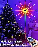 Vista 3 de GEYUEYA Home Fireworks LED Strip Lights, 11.81" Smart RGB Dreamcolor Firework Lights with RemoteAPP Control, 258 LEDs Color Changing Chasing Effect