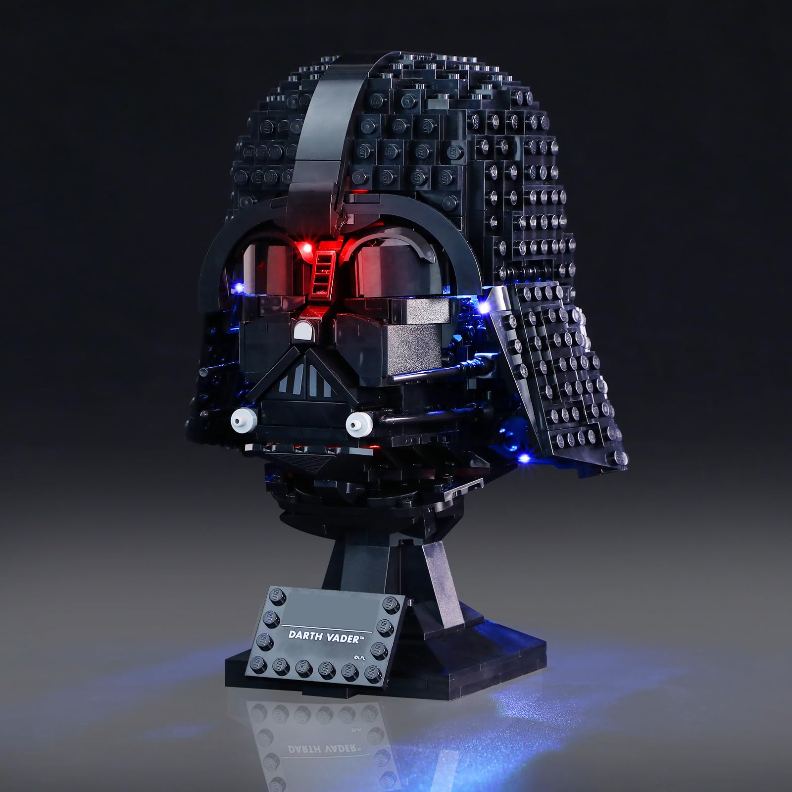 Mililier LED Light Kit for Lego Darth Vader Helmet 75304 Set, Compatible with Lego 75304 Building Blocks Model(Not Include Blocks Set)