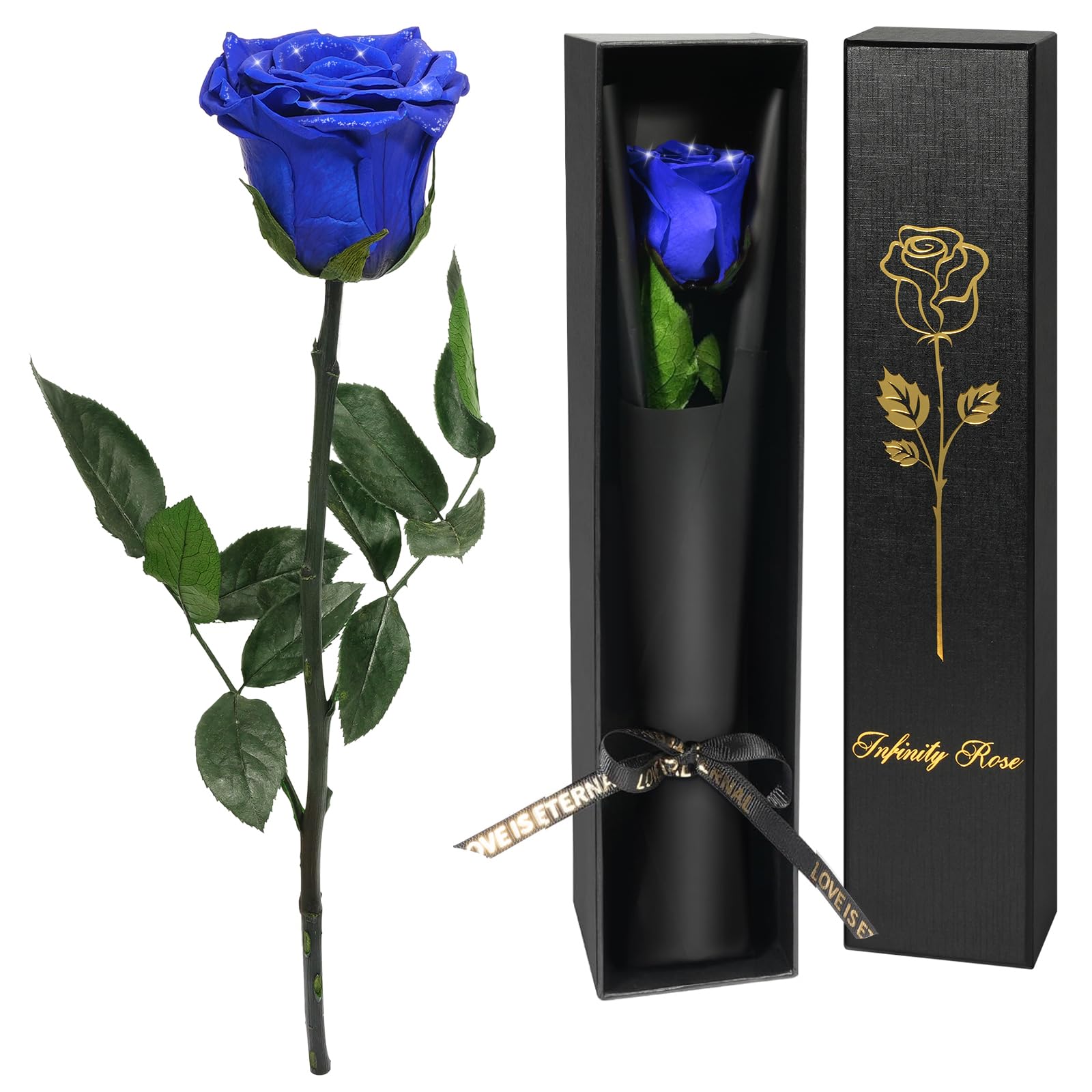 Yamonic Rosa Eterna Regalos para Mujer, Rosa Preservada con Tallo Regalo Dia de la Madre Regalo Cumpleaños Mujer, Flores Preservadas Regalos Madre, Rosa Eterna Natural Preservada Regalo San Valentín — view 25