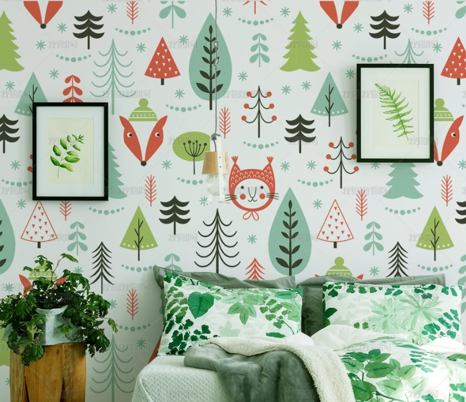 Papier peint autocollant animaux de la forêt rouleau adhésif mural vinyle meuble 45x300