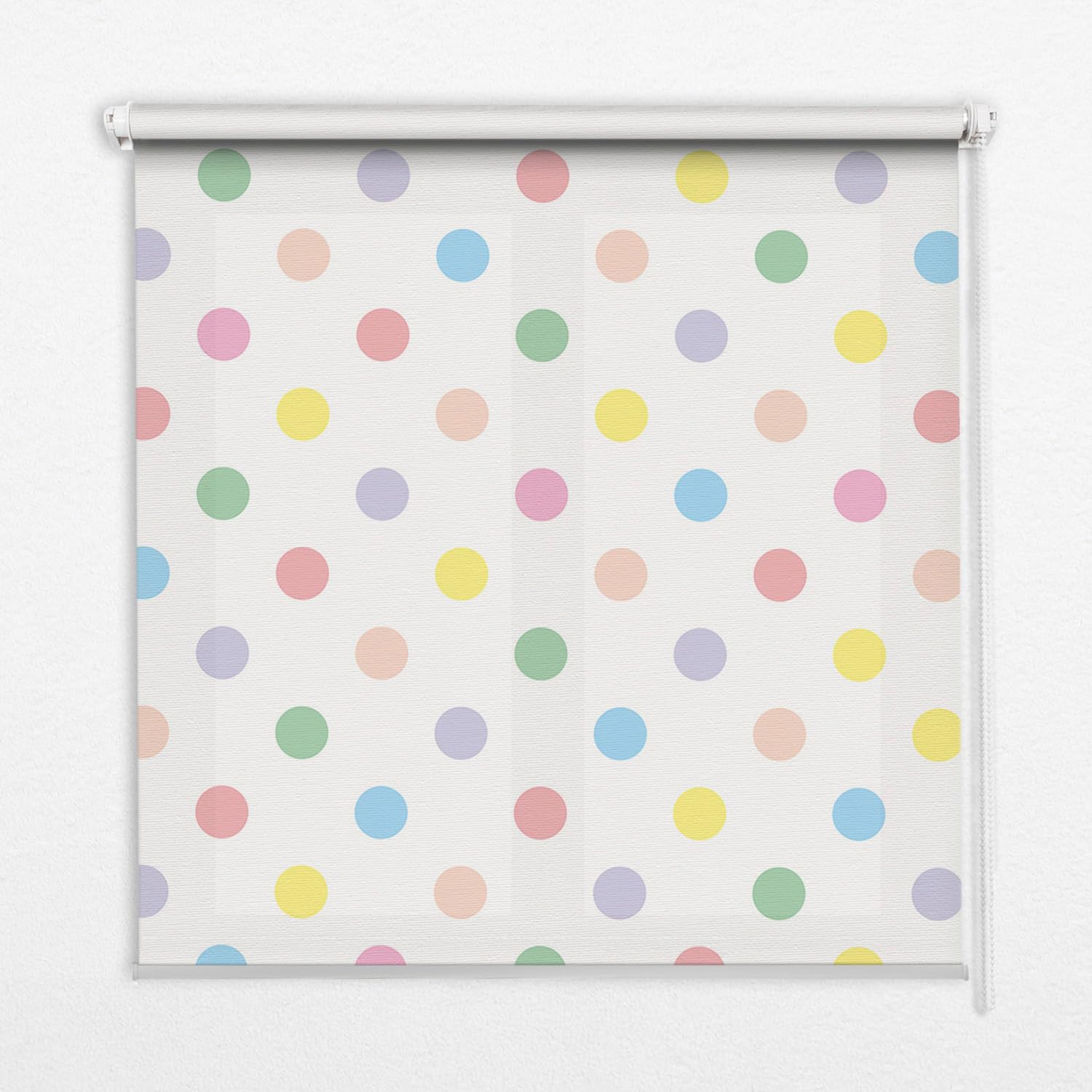 Store enrouleur occultante sans percage Tulup 60x180cm à points colorés