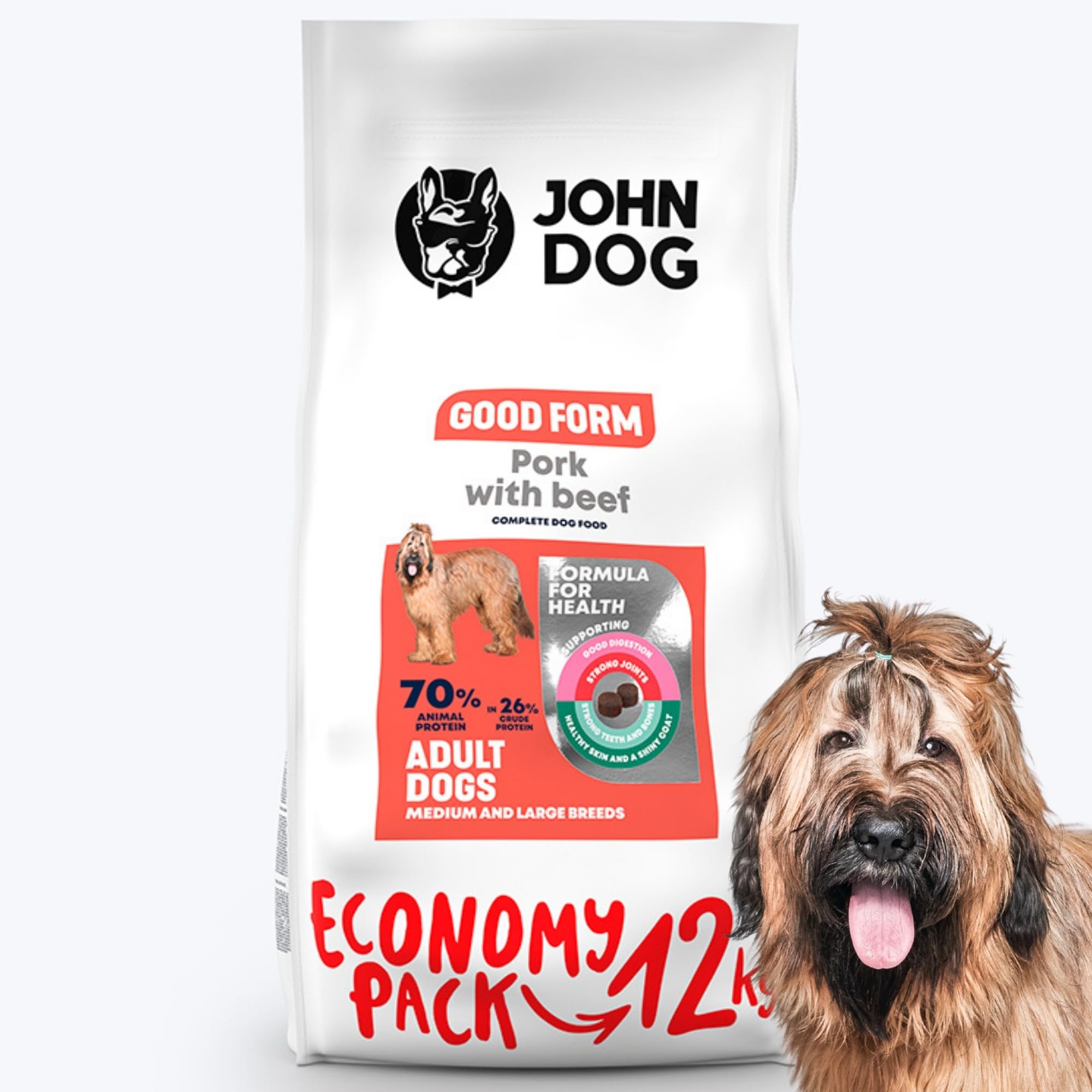 KARMA John Dog GOOD FORM ADULT WIEPRZOWINA Z WOŁOWINĄ 12 kg