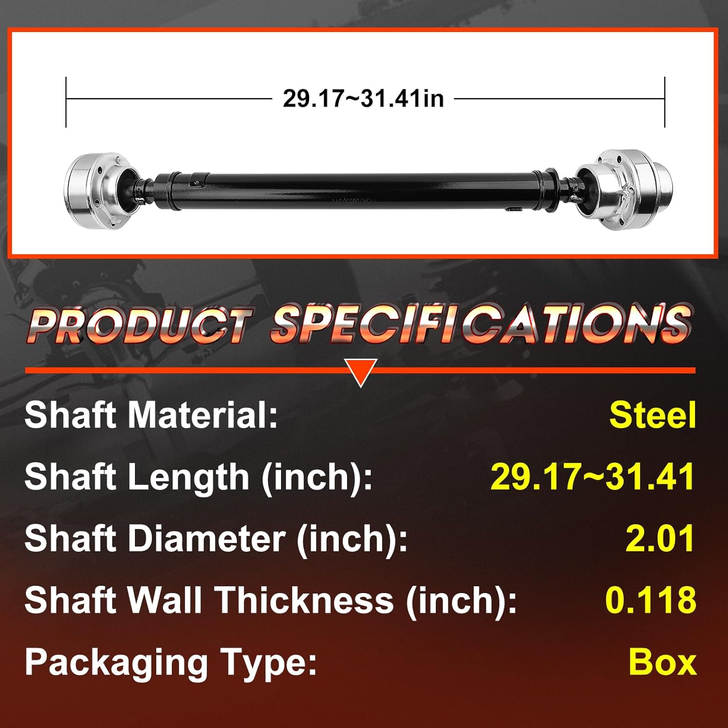 Front Complete Drive Shaft Fit for Ford F-150 2011-2017, Fit for Expedition & Lincoln Navigator 2015-2017, 4WD AWD, Prop Shaft Driveshaft Assembly Replace# FL3Z4A376A, BL3Z4A376B