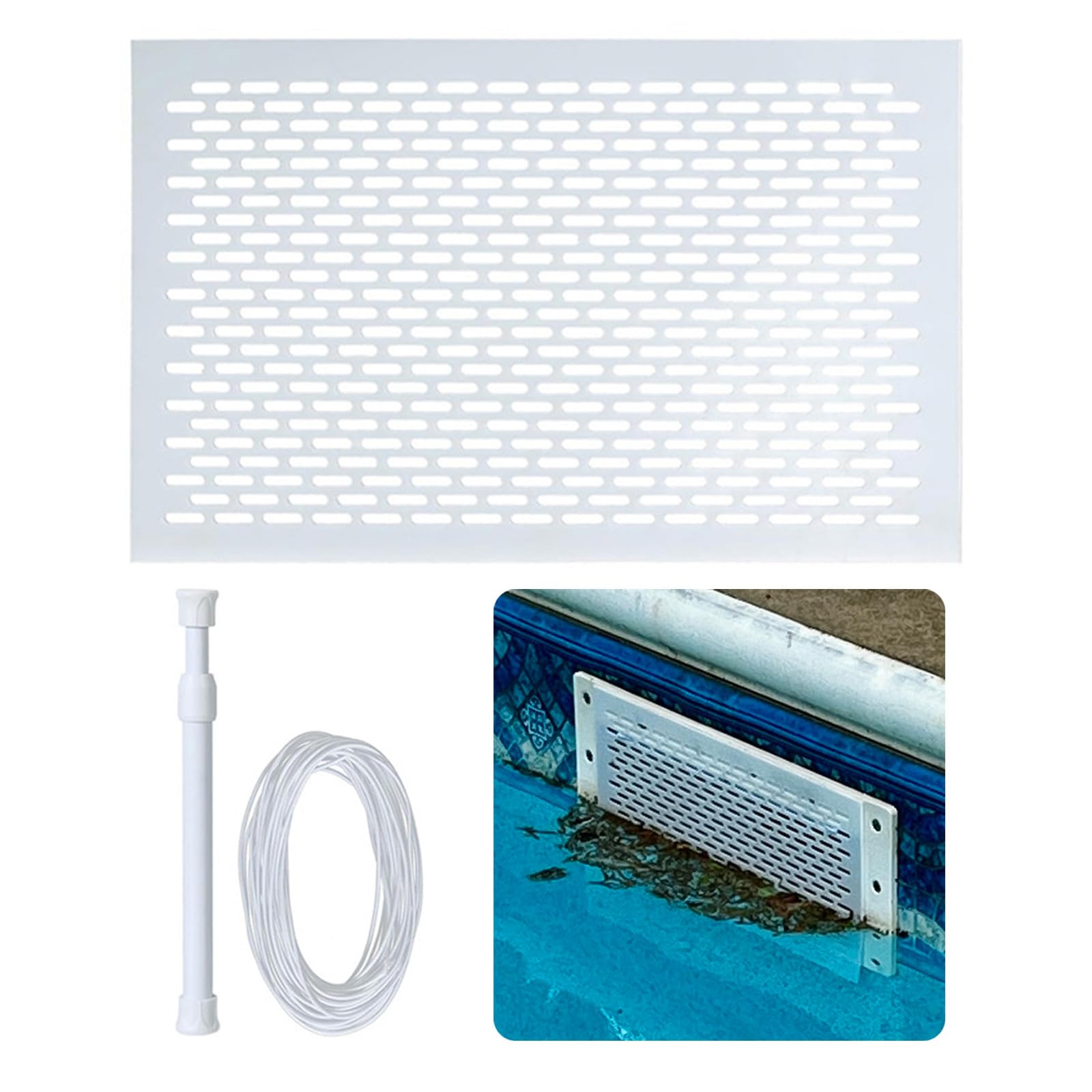 Raccoglitore per detriti per Piscina, Scudo Protettivo per Foglie, Scudo Professionale, Rete per drenaggio a Bordo Piscina, Raccoglitore per detriti, Protezione per Foglie
