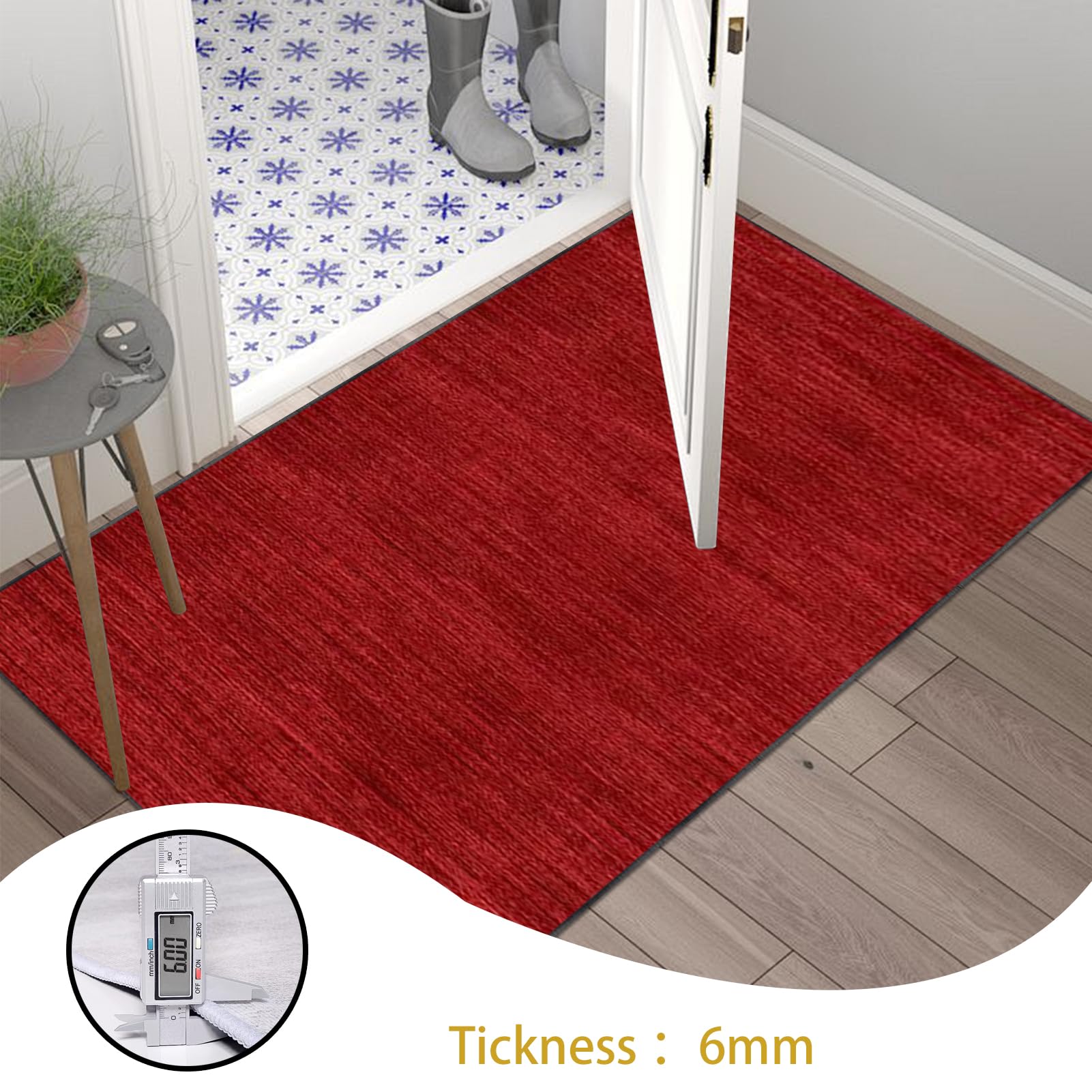 Läufer Teppich Flur Waschbar Teppichläufer Lang Fußmatte 80 x 150 cm