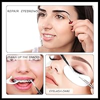 Vista 7 de Patelai 150 piezas de cepillo micro para cejas con tapa, laminación de cejas, carrete de peine de elevación, herramientas de relleno de pestañas