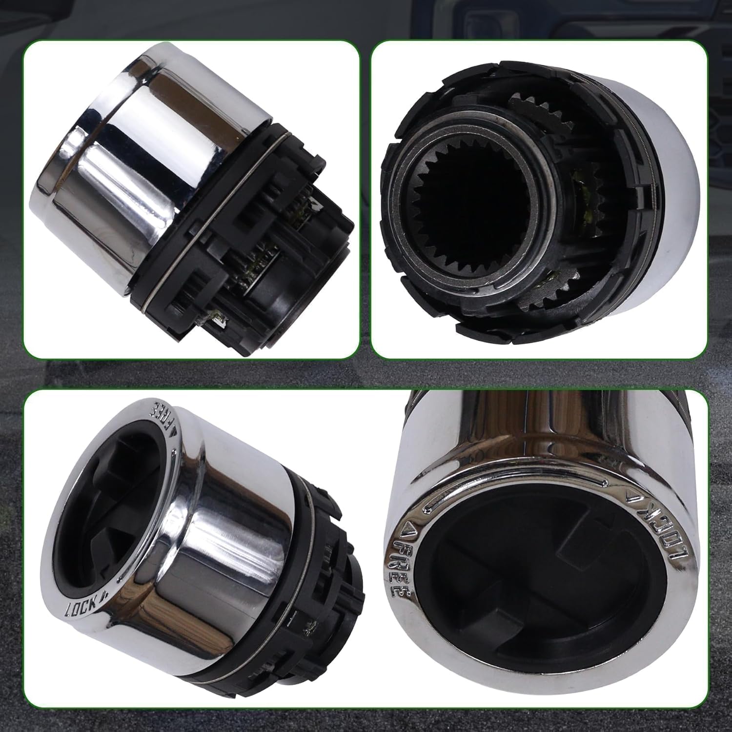 2Pcs F87Z-3B396-BA Manual Wheel Locking Hub, Locking Hub Actuator Assembly Fit for 1998-2003 Ford Ranger, for 1995-2001 Ford Explorer, for 1998-2009 Mazda B-Series Pickup Replace 1500170 1F01-33-251