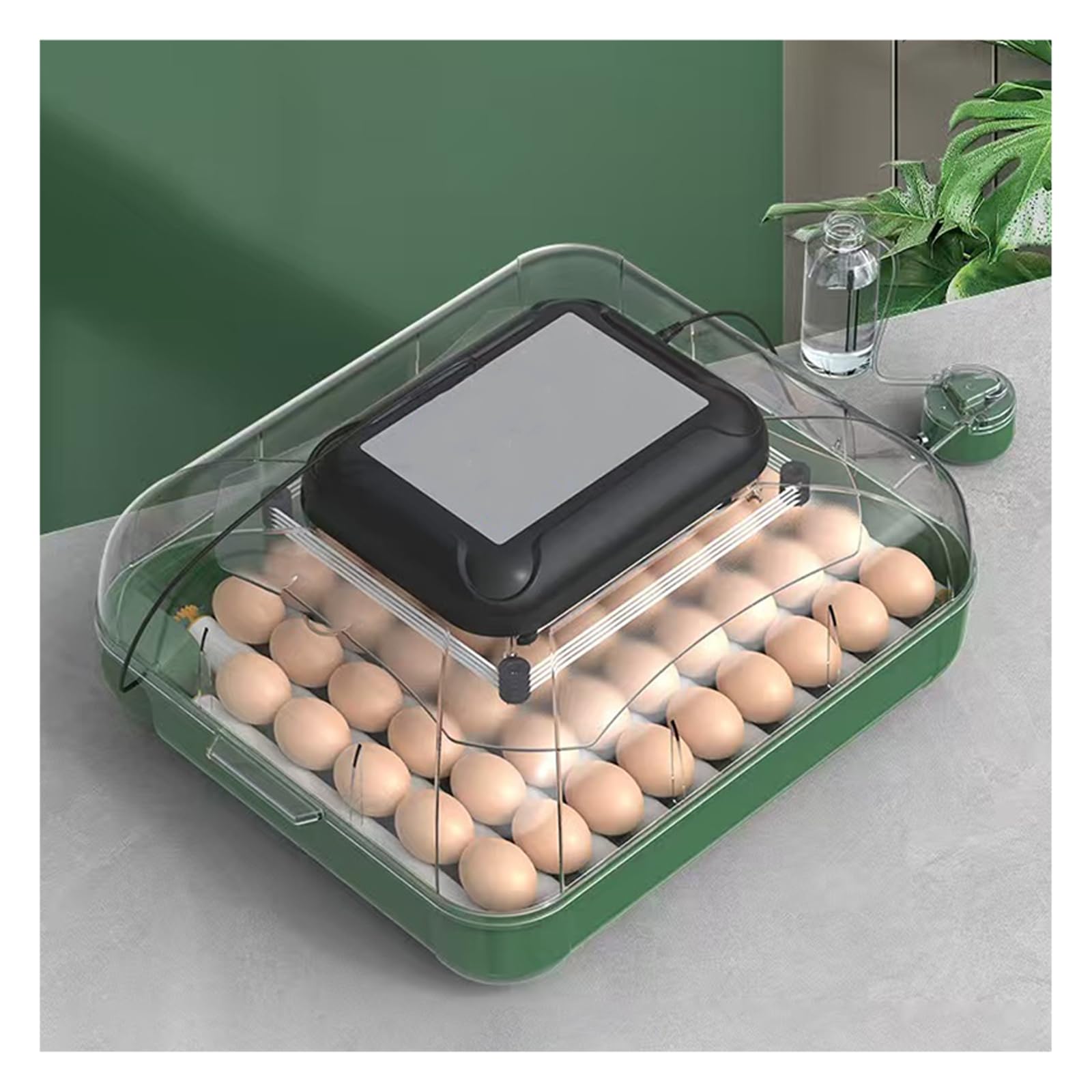 Inkubator Do Jaj Wylęgowych Z Automatycznym Obracaniem Jaj, Wyświetlaczem Temperatury I Wilgotności, Dla Kurczaków, Gęsi, Kaczek(Size:24 eggs,Color:pojedyncza moc)