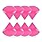 RAREIUS 8pcs Triangular Powder Puff Face Soft Velvet Makeup Puff for Loose Powder Body Powder Makeup Sponge for Contouring Wet Dry Foundation Blender Sponge Beauty Makeup Tool.(Rose Red)