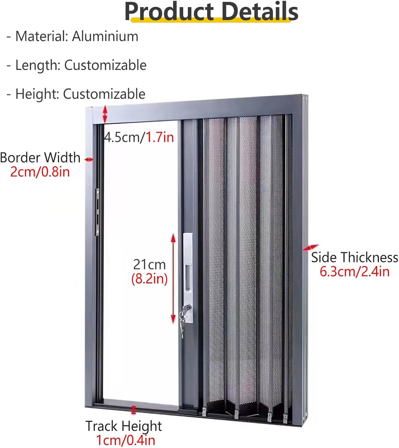 Accordion Folding Doors for Closets - 25-75 Inch Widths, Retractable Room Divider, White Aluminum Temporary Door, Custom Size Multifold Interior Door, Space-Saving Design