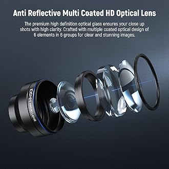 NEEWER 105mm マクロレンズ 17mmネジレンズクリップと67mmフィルターアダプターリング付き モバイルマクロ撮影に最適 スマホレンズ スマホ...