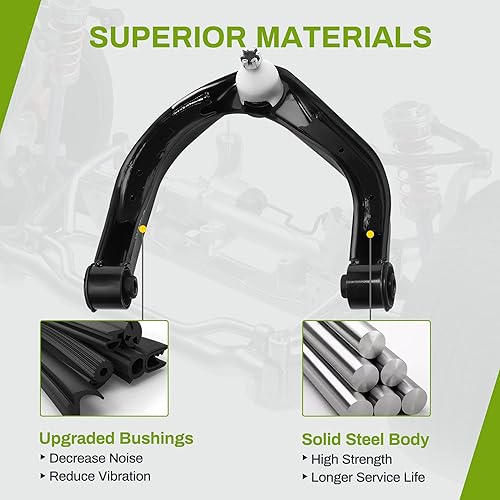 Miniatura 5 de AUTOSAVER88 Kit de suspensión delantera compatible con QX56 2004-2010, Armada 2005-2015, Titan 2004-2015. con brazo de control, rótula, barra de