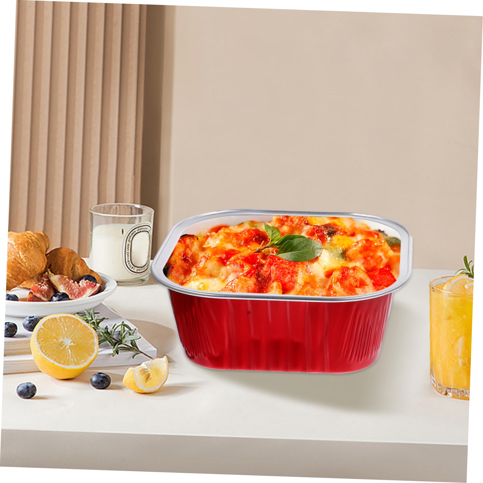 TOPBATHY 40 Juegos envases de aluminio para alimentos asadera de aluminio bandeja para hornear molde para pasteles recipiente para hornear pasteles suministros para hornear
