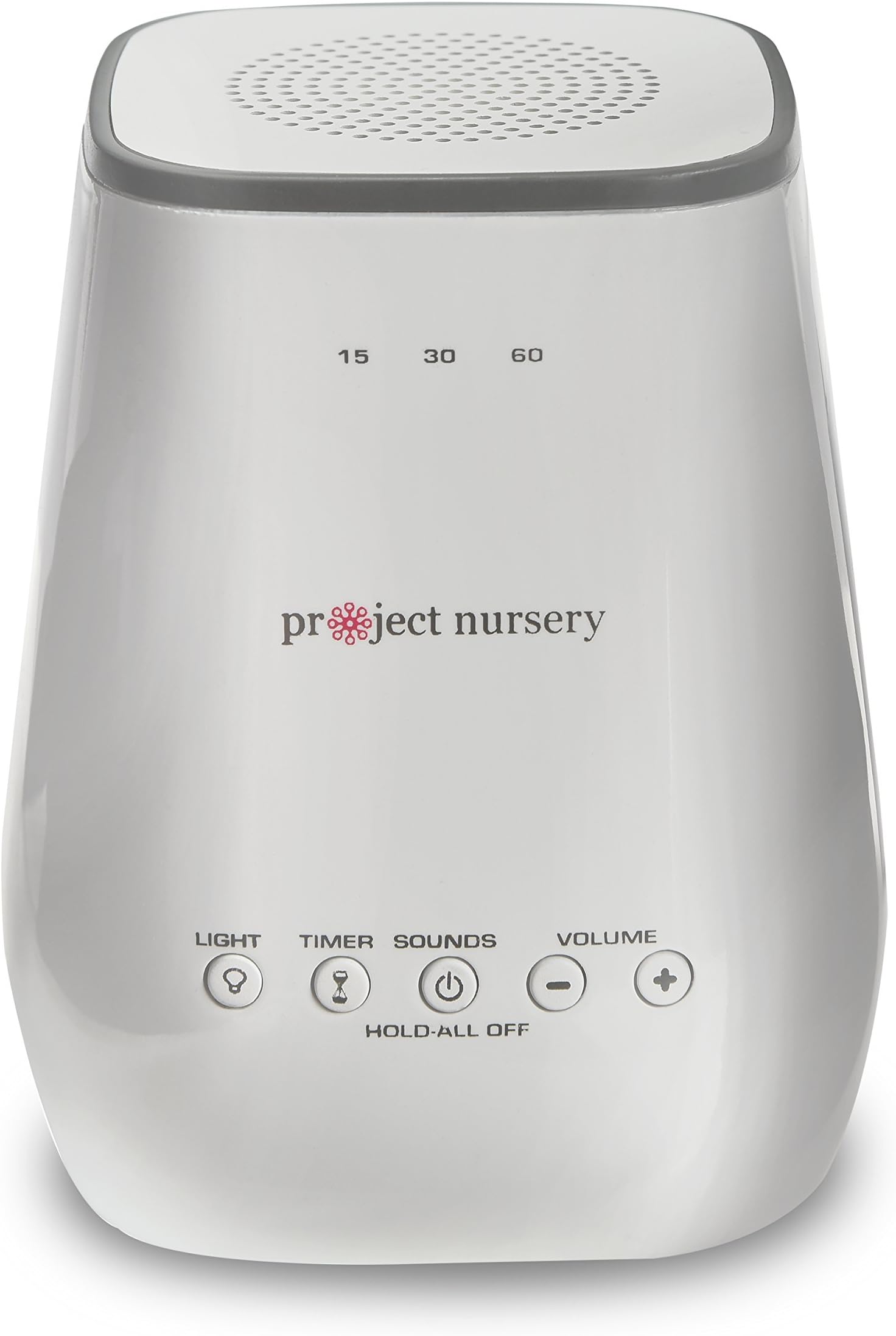 Project Nursery Sound Soother and Night Light for Kids, with 6 Pre-Loaded Sounds, Including White Noise, Nature Sounds, Lullabies, etc.