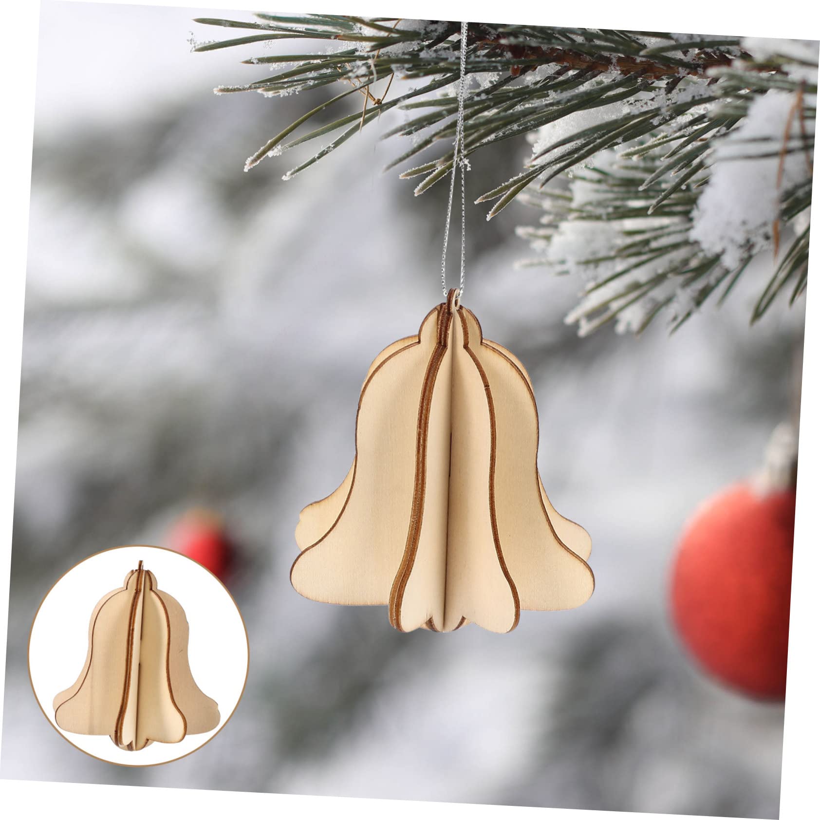 SEWACC 24stücke Weihnachtsbaum Weihnachtsornament Unvollendete Bastelartikel Für Festliche Dekoration Leicht Zu Bemalen Gestalten