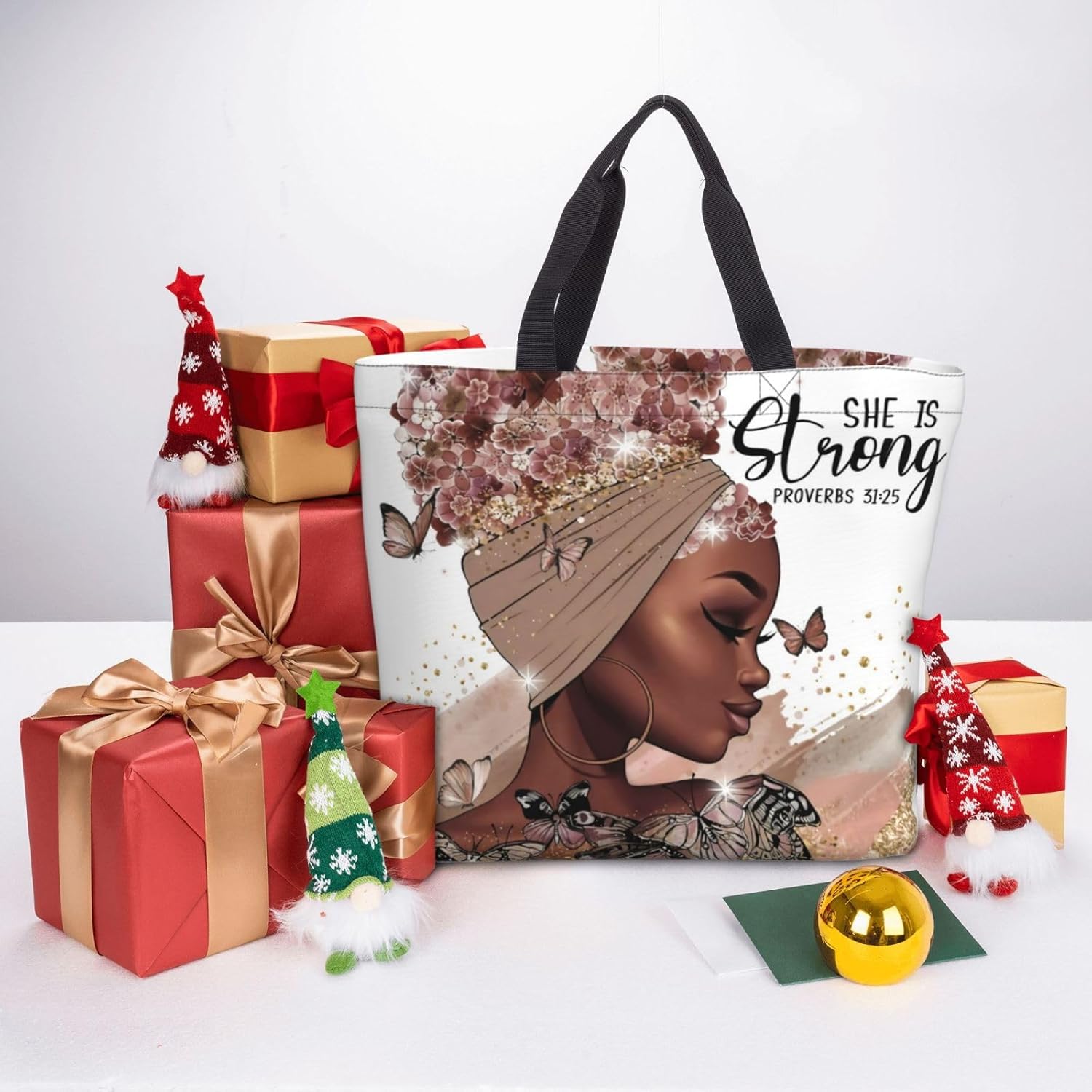 Cute Tote Bags for Women - Black African Gift Bag - Image 7