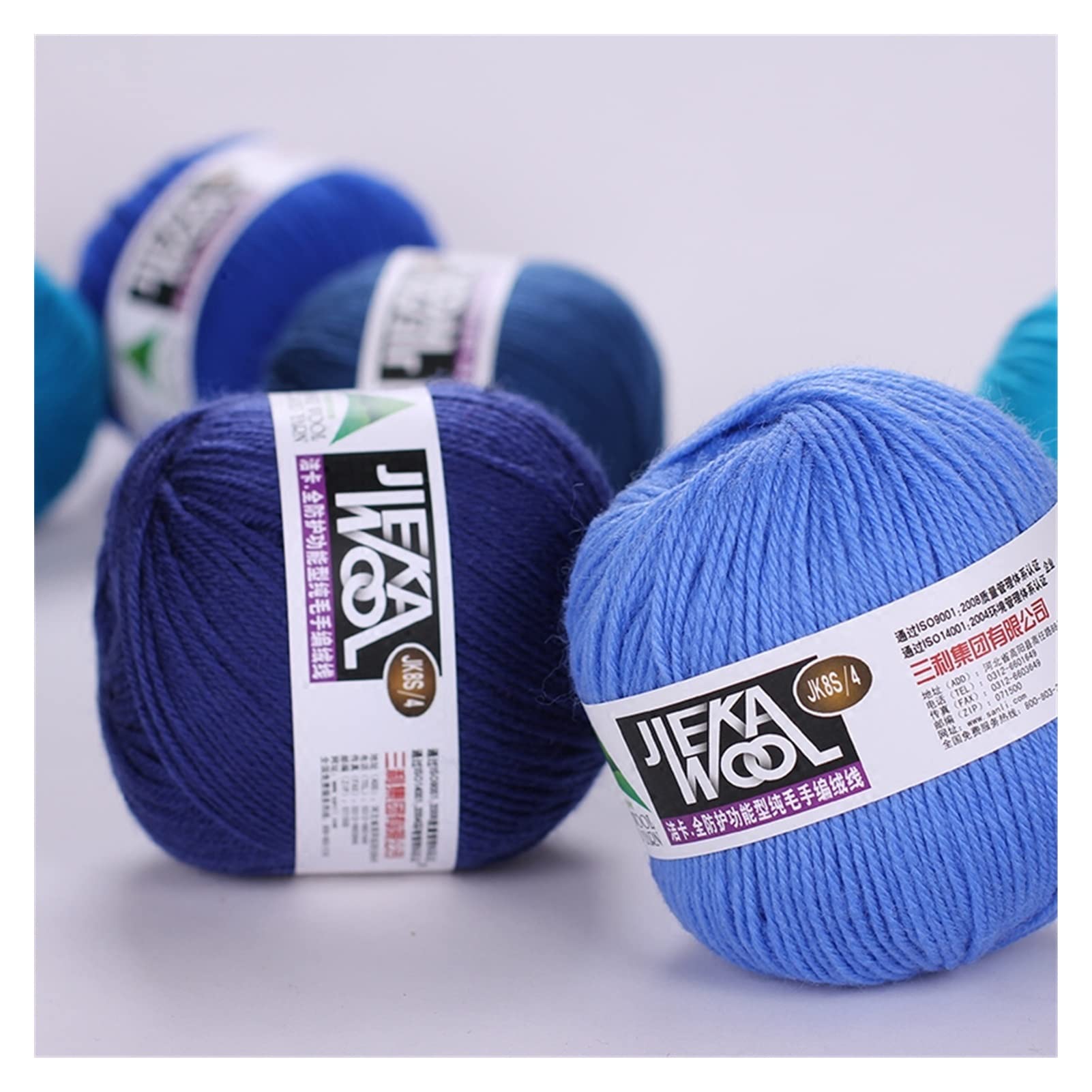 Hilado de Lana de 250 g de Hilos de Cachemira Suave Mongol-Hilado de Tejido de Punto de Punto a Mano for Bufanda de Punto Ovillos Lanas (Color : Hemp Gray)