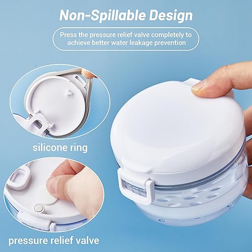 Miniatura 4 de Caja de baño de prótesis automática de elevación automática taza de cuidado limpio completo para dentaduras llaves taza limpiador