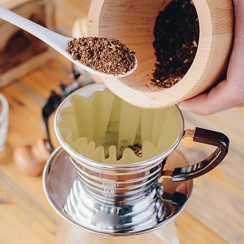 Miniatura 6 de DEFUTAY Filtros de café de 1 a 4 tazas, filtros de café de cesta de taza, marrón natural sin blanquear