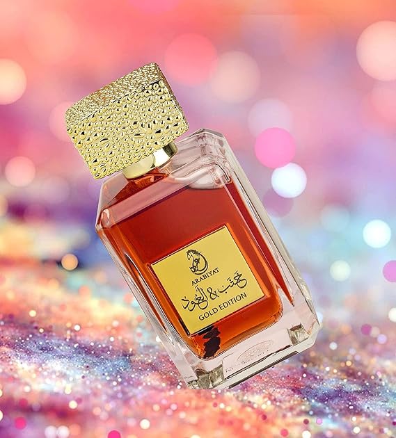 ARABIYAT Khashab & Oud Eau de Parfum 100 ml (3.4 fl.oz.) Arabic Spray Luxury Perfumes for Women & Men | Premium Unisex Oud & Woody Fragrance (Gold Edition)