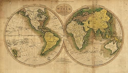 Póster de Mapa del Mundo 1795 (24 x 36)