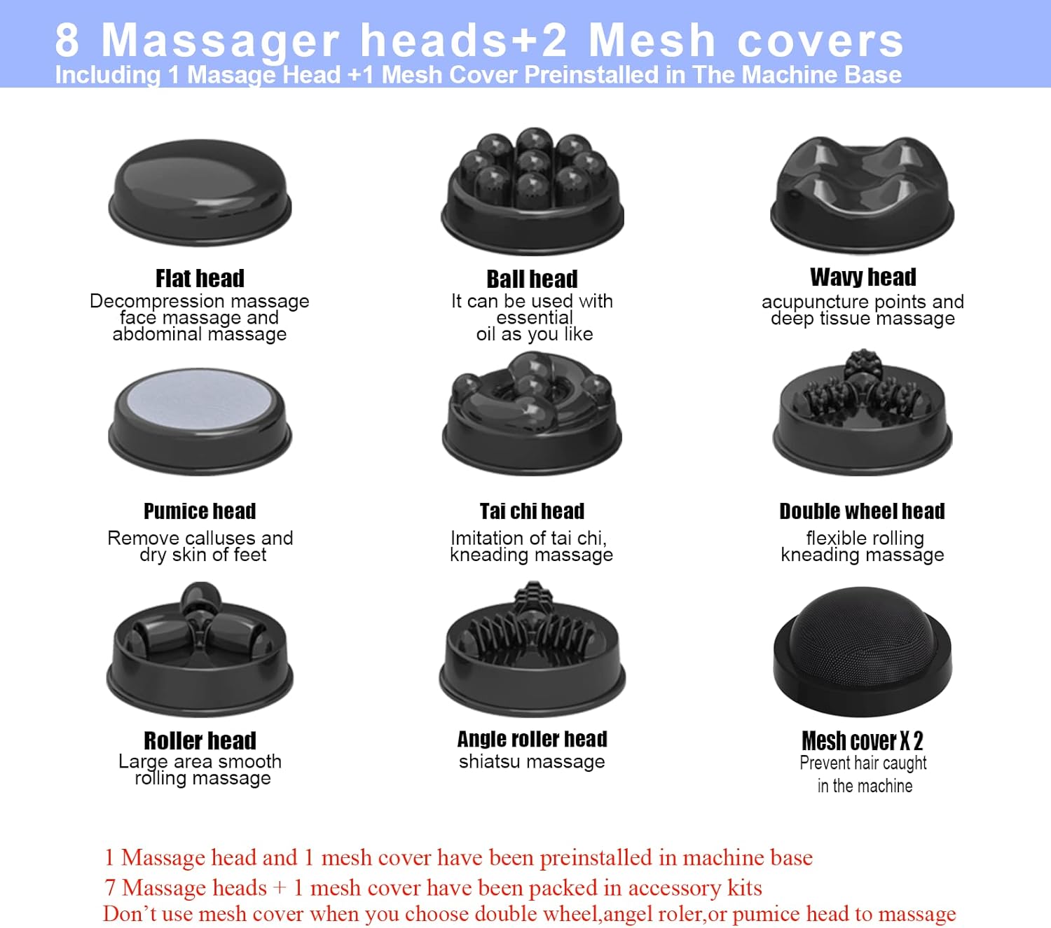 Cellulite Massager with 8 Interchangeable Heads, Body Sculpting Machine for Lymphatic Drainage and Vibrating Fat Cellulite Remover, Portable and Easy to Use for Men and Women at Home - Image 7