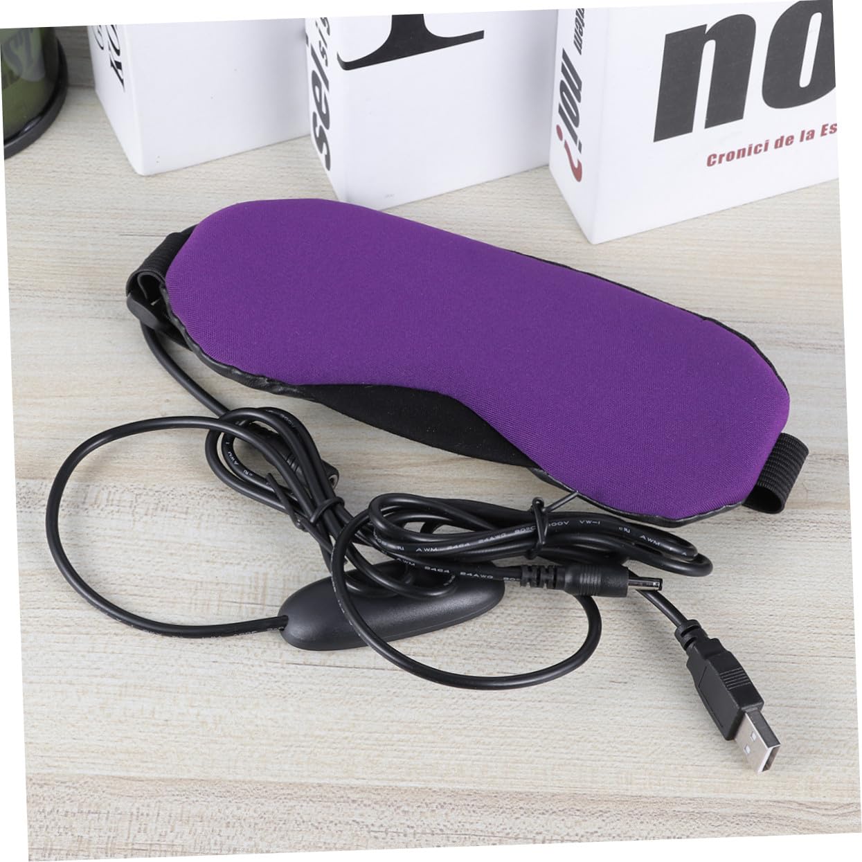 Ipetboom Maschera per Occhi a Vapore USB Maschera per Dormire Funzione di Ghiaccio Caldo e Freddo Benda per Casa Ufficio Viaggio Versione Non Profumata