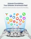 SOUYIE Montres intelligentes pour hommes 2 Straps, Business Casual Montres de poignet en quartz, sport robuste & Design de fitness, 1.43" Grand cadran étanche Smartwatch, 466 * 466 Ultra HD Résolution,