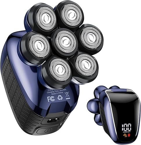 Máquina de afeitar profesional 5 en 1 kit de aseo húmedo y seco impermeable para una cabeza calva perfecta