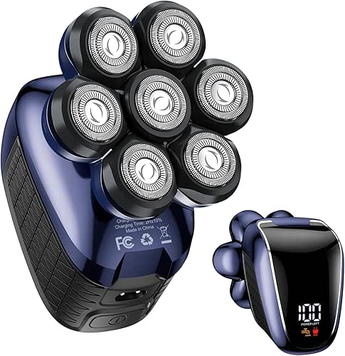 5-in-1 Professional Head Shaver: Waterproof Wet/Dry Grooming Kit for a