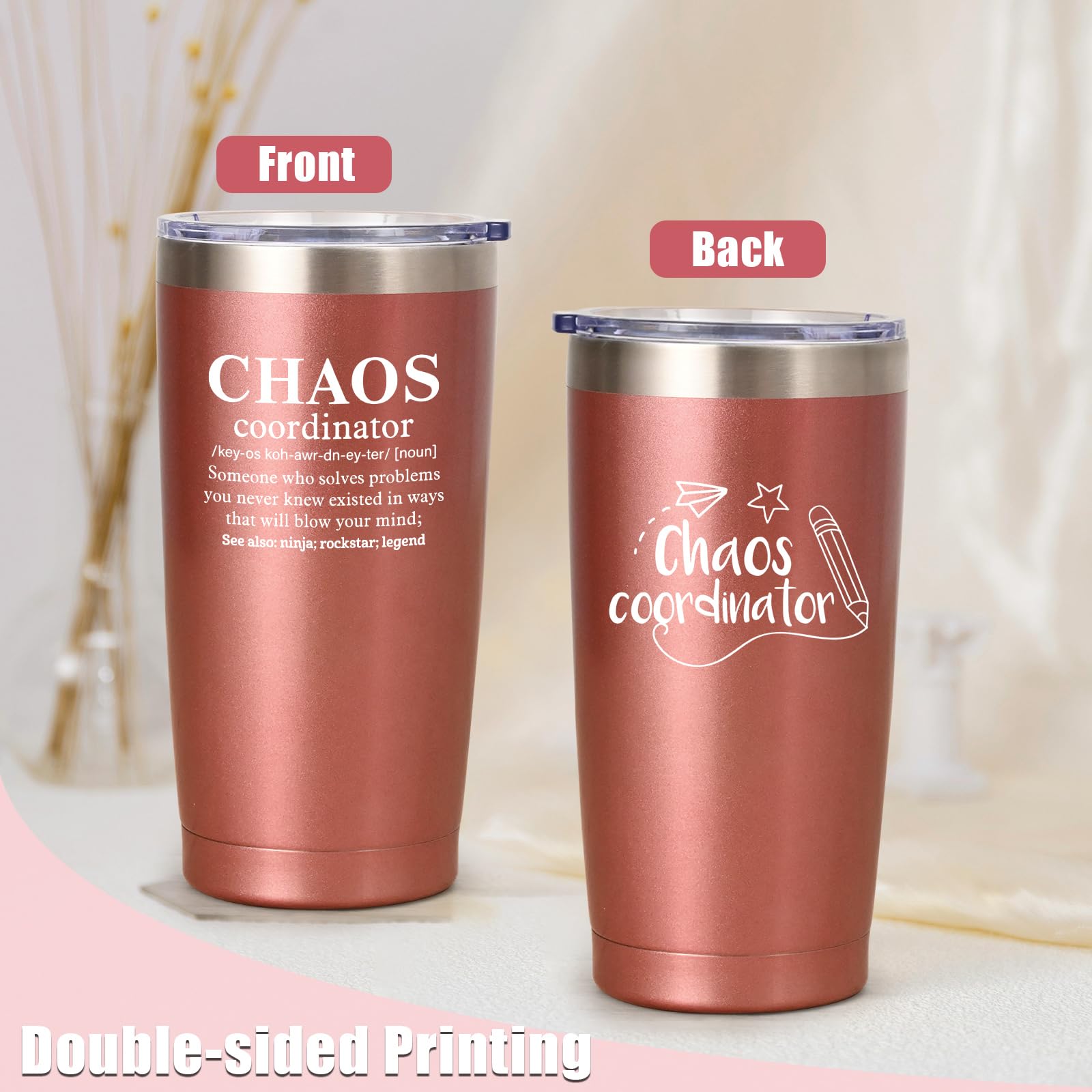 Livole Funny Gifts for Teacher Women Boss, Manager, Her, Thank You Teacher Gift, Chaos Coordinator, End of The Year Presents - Image 3
