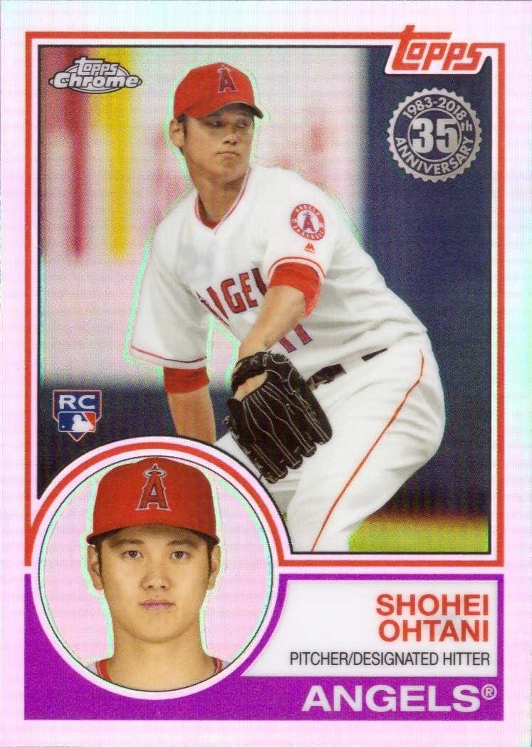 2018 Topps Chrome 1983 Refractor Baseball #83T-6 Shohei Ohtani Rookie Card