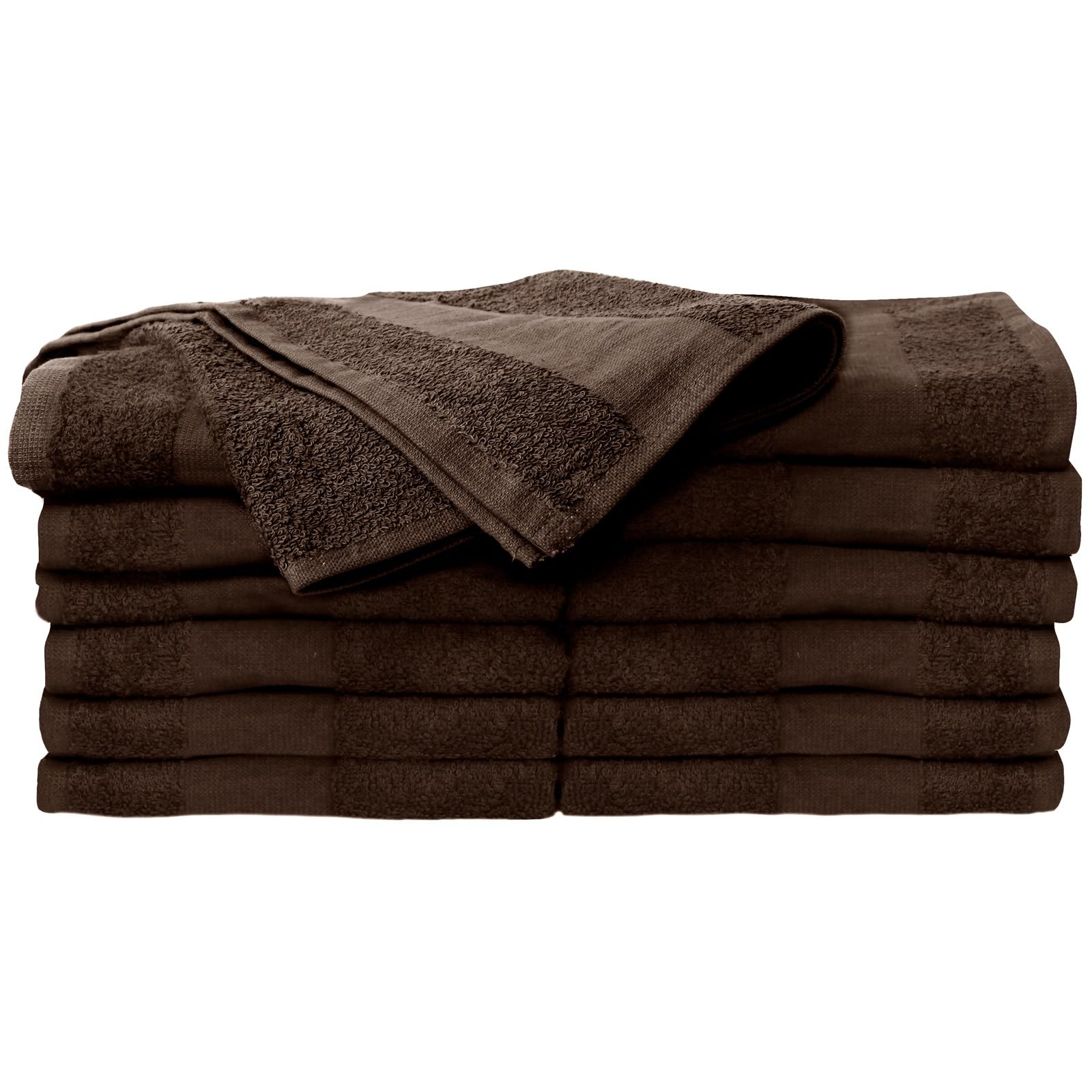 ForPro Premium Bleach Tough Salon Towels, 12ct, Chocolate, 27" L x 16" W