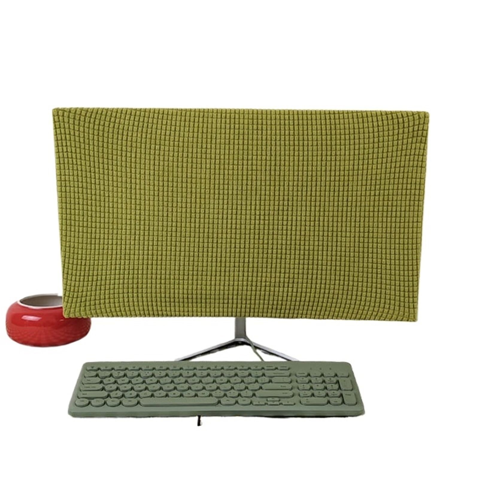 Wwyyzayc Color-07 For 27Inch Computer Monitor Cover Sleeve Case Solid Color Elastic Home Office Desktop Screen Protector Covers(Color-07)